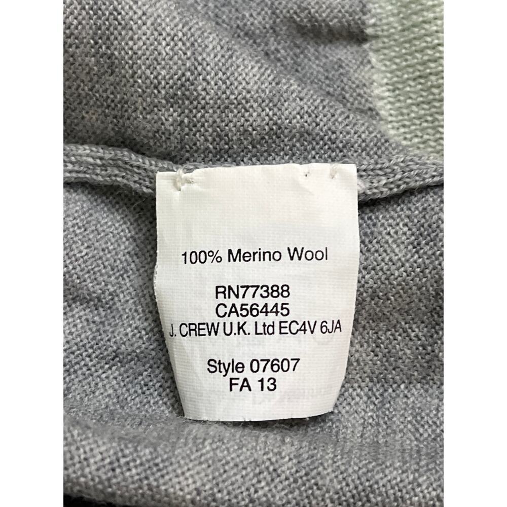 J.Crew Merino Wool Striped Sweater neutral color-way, 3/4 sleeves, size medium - Picture 6 of 10